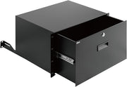 6U 19in Lockable Rack Drawer Steel Cabinet Mount