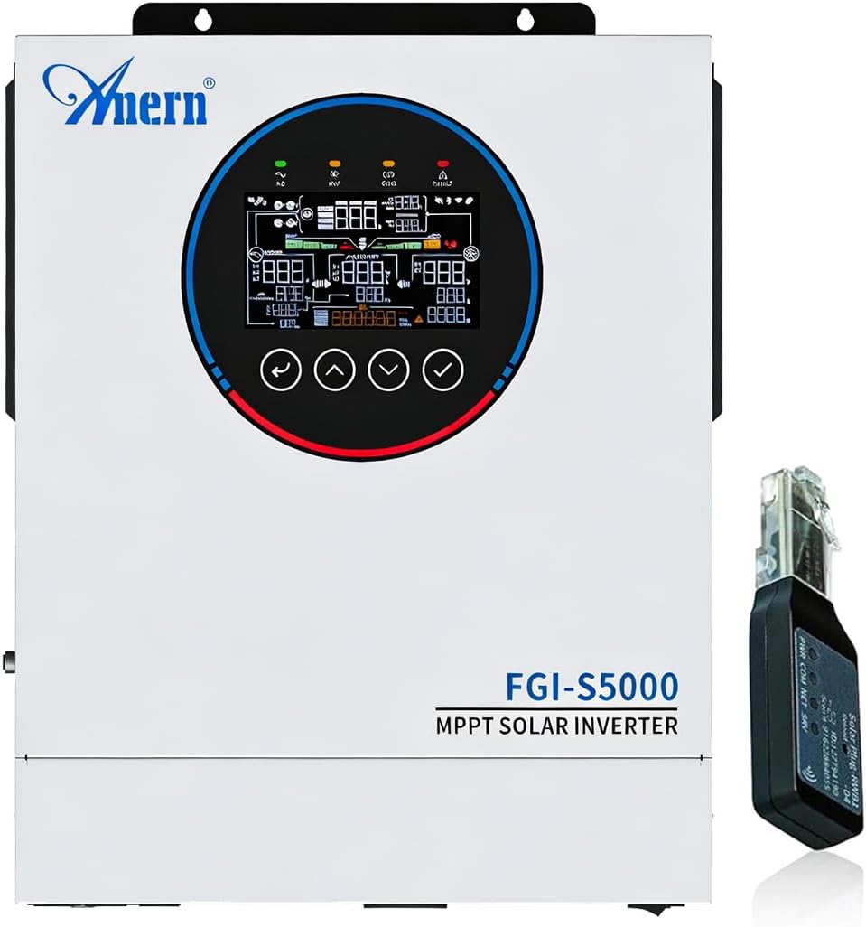 5000W Hybrid Solar Inverter 24V Dual AC Output 160A MPPT