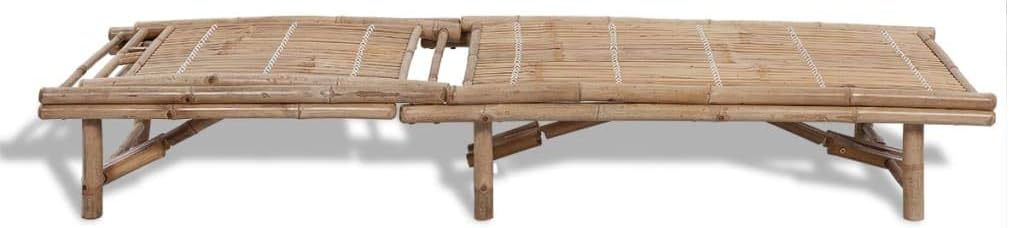 Bamboo Sun Lounger 3 Position Adjustable Recliner