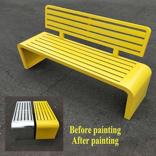 3 Seater Metal Garden Bench Weatherproof Outdoor Park Patio Seat