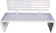 3 Seater Metal Garden Bench 150cm Weatherproof Patio Seat White