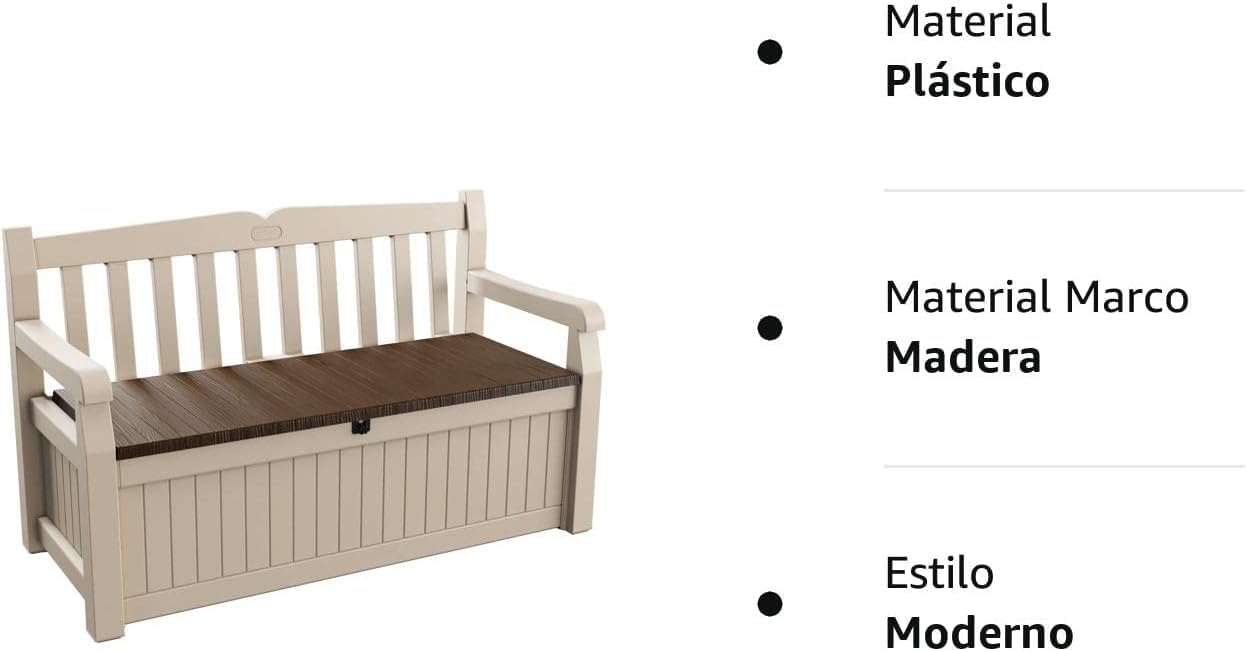 Outdoor Garden Storage Bench 265L Deck Box Seat Lockable Weatherproof