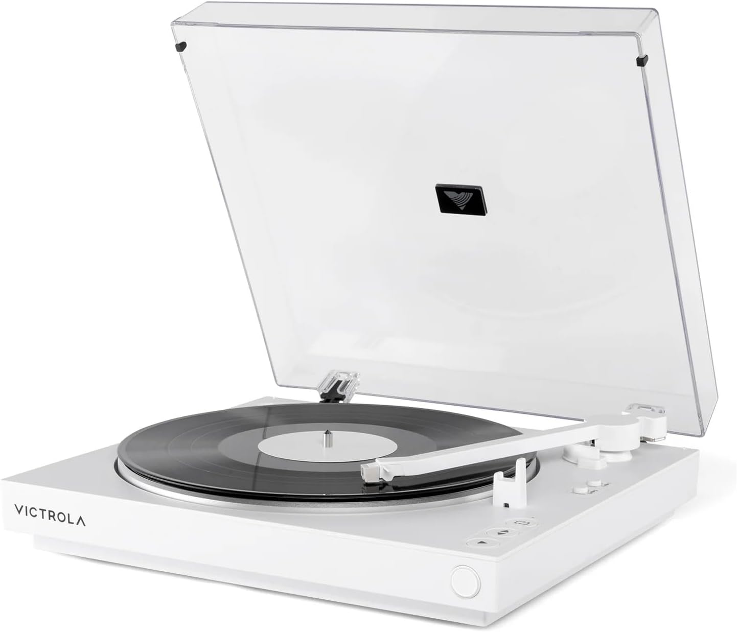 Automatic Bluetooth Turntable White 2 Speed Record Player