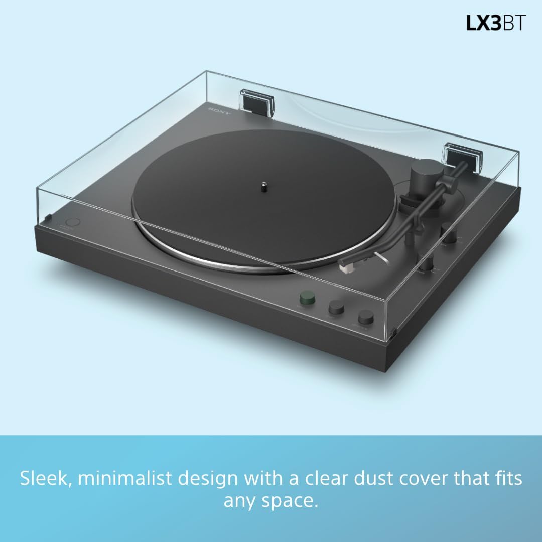 Wireless Bluetooth Turntable Hi-Res Vinyl Player with Belt Drive 2-Speed