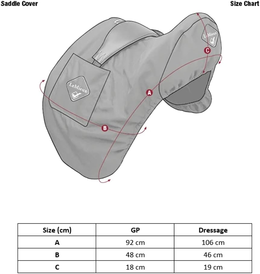 Waterproof Dressage Saddle Cover Black Silicone Grip Fleece Lined