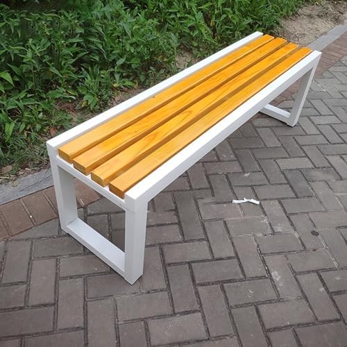 Wood Metal Garden Bench Outdoor Patio Seat Weatherproof Loveseat