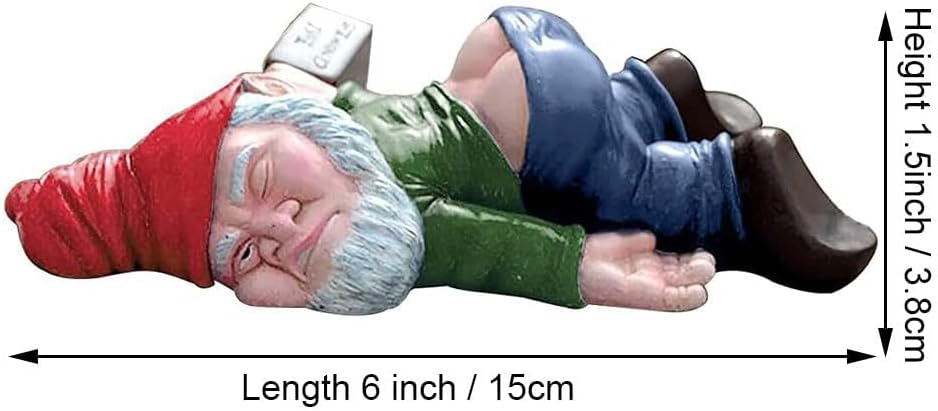 Funny Naughty Garden Gnome Statue Resin Outdoor Lawn Decor