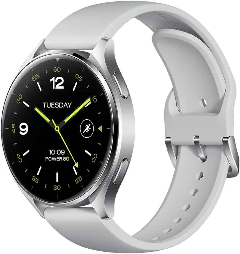 Silver Wear OS Smart Watch GPS NFC Fitness Tracker