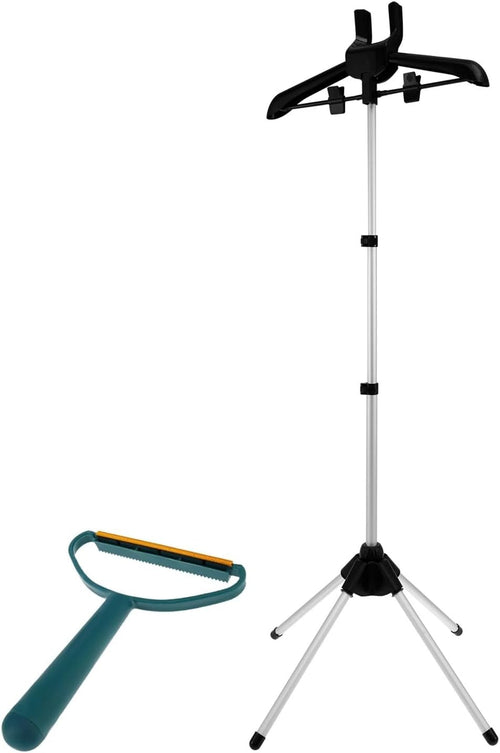 Clothes Steamer Stand 2Pcs Adjustable 84-160cm Foldable Rack