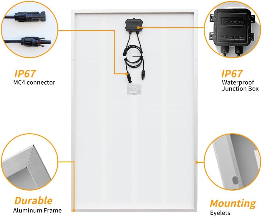 300W Solar Panel Kit 12V Mono 2x150W Controller RV Boat Home