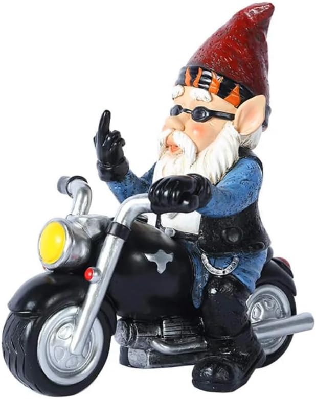 Funny Garden Gnome Statue Naughty Resin Outdoor Lawn Decor
