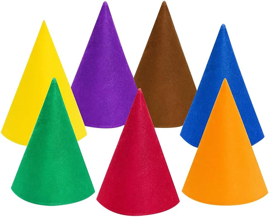 7PCS Gnome Hat Set Colorful Elf Dwarf Cosplay Party Hats