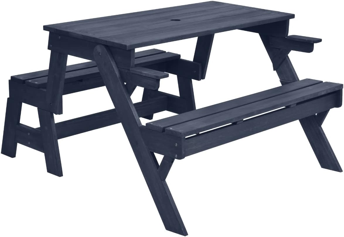 Convertible Picnic Table Bench 2 in 1 Wooden Garden Seat