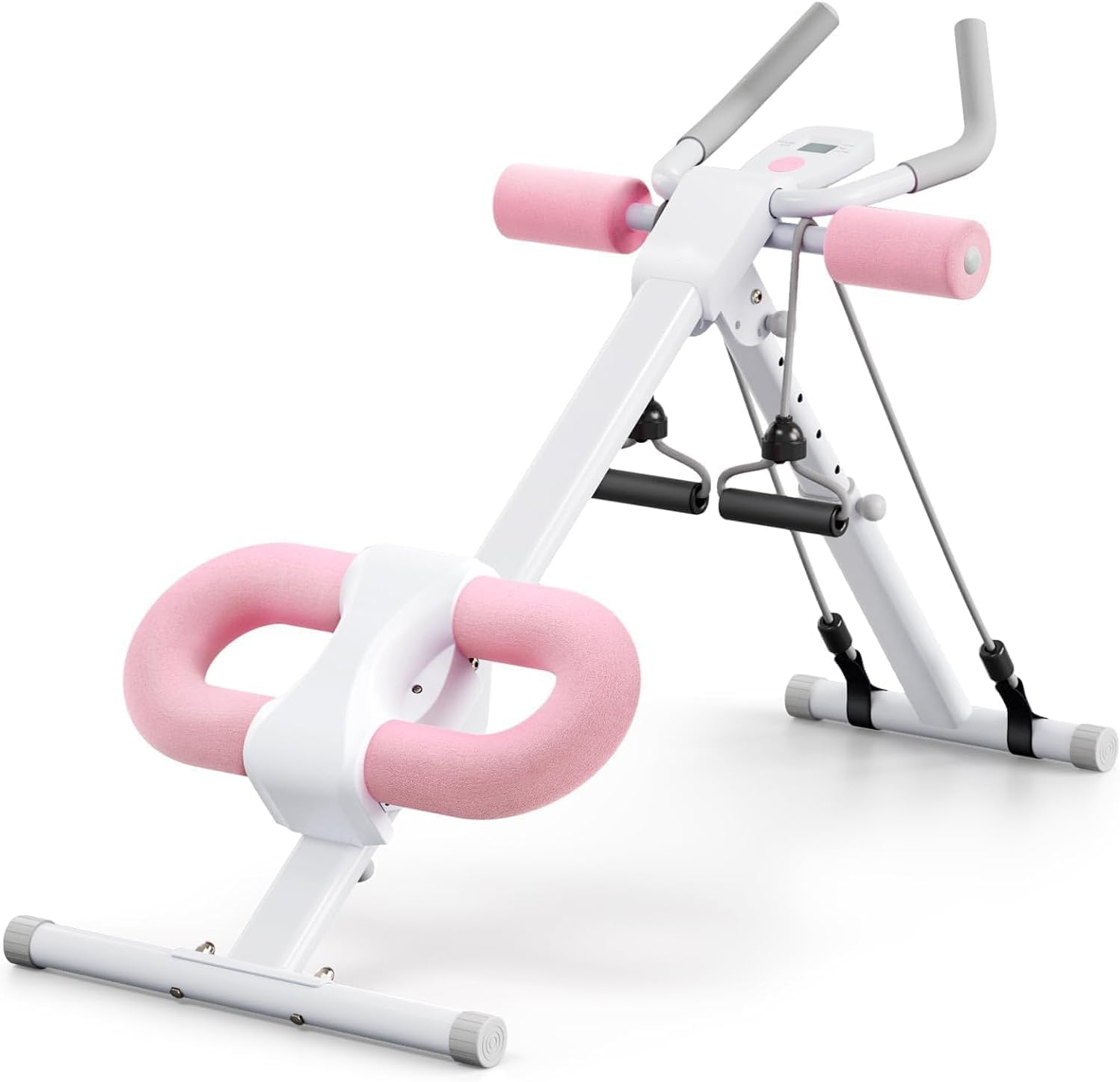 Adjustable Ab Machine Foldable Core Trainer LCD Monitor