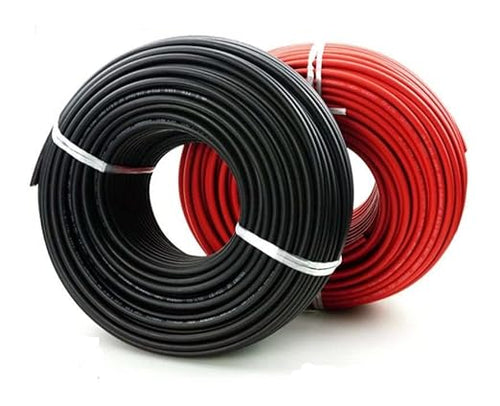25M 6MM Solar PV Cable DC Rated Black Copper Wire