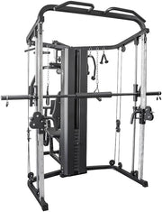 Home Multi Gym Smith Machine Cable Trainer 65kg Weight Stack Rack