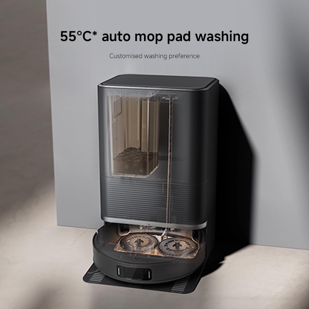Robot Vacuum Mop Self Empty 8000Pa LiDAR Hot Wash Smart Clean