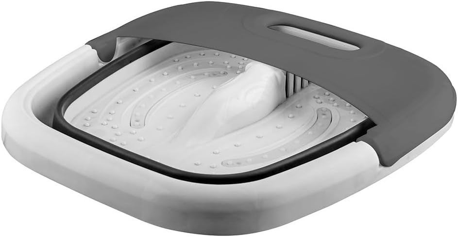 Collapsible Foot Spa Massager Heat Bubble Vibration Foldable UK12