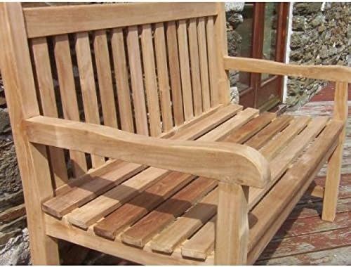 5ft Teak Garden Bench Solid Wood Outdoor Patio Park Seat