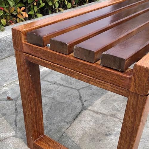 3 Seater Wooden Garden Bench Backless Outdoor Patio Seat 120cm