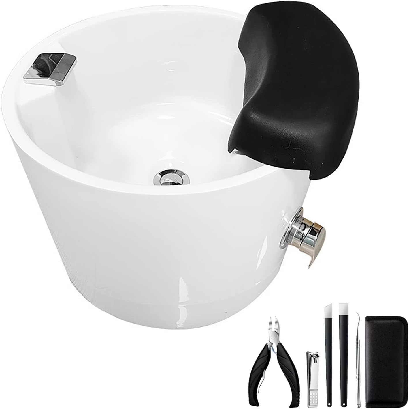 Electric Foot Spa Massager Pedicure Sink Heat Bubble LED Basin