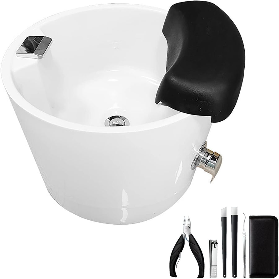 Electric Foot Spa Massager Pedicure Sink Heat Bubble LED Basin