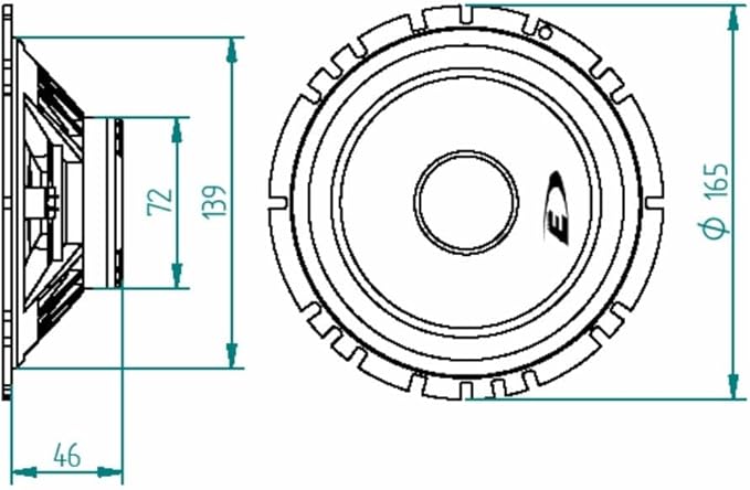 6.5 Inch Car Speakers 220W 2 Way Coaxial Stereo Door Pair