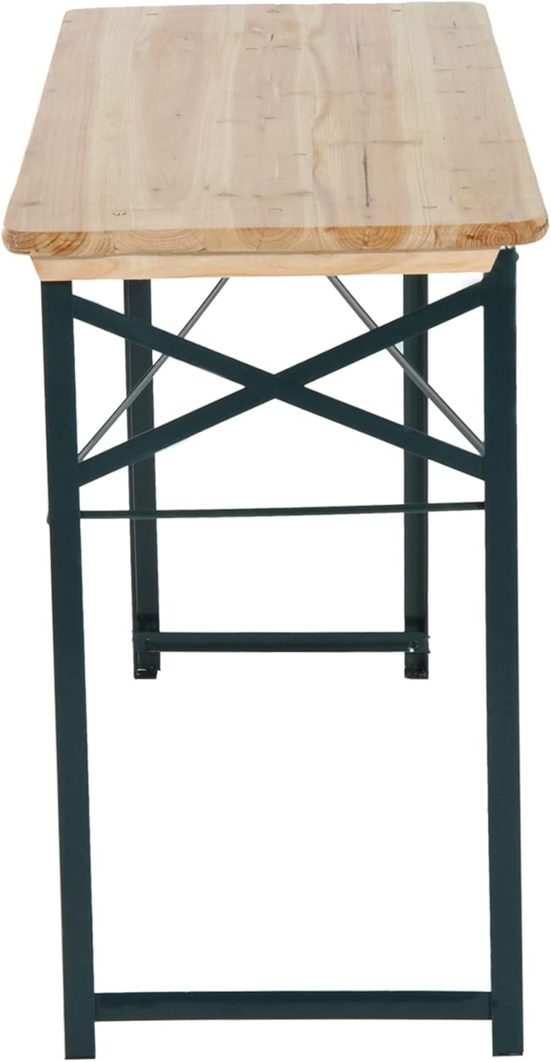 Folding Wooden Picnic Table & Bench Set Portable BBQ Party Set