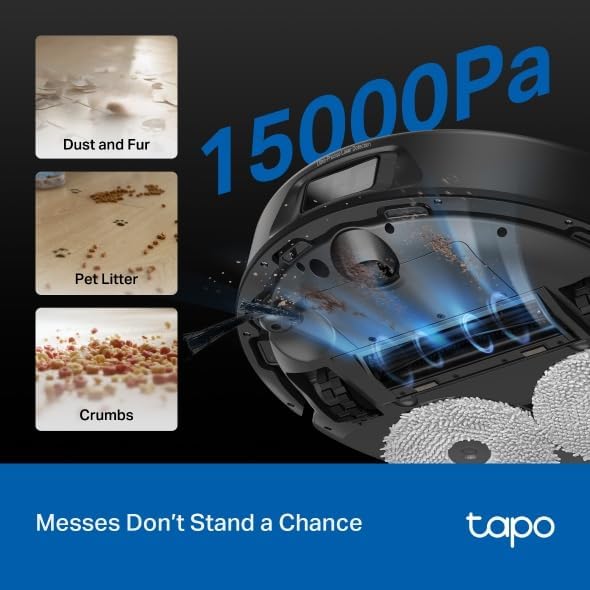 Robot Vacuum Mop Self Empty 15000Pa LiDAR Hot Wash Smart Clean