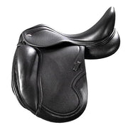 Black Leather English Dressage Saddle 15 Seat Soft Padded