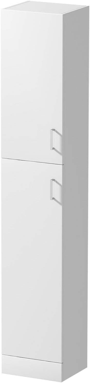 Tall Bathroom Cabinet White Gloss Soft Close Shelf Unit