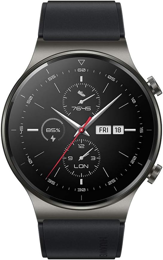 AMOLED Smart Watch 2 Week Battery GPS Calls Black