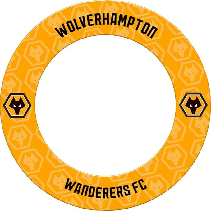 Football Dartboard Surround Rubber Wall Protector Yellow Black