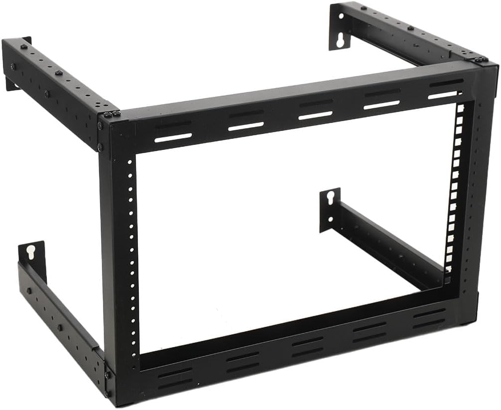 6U Wall Mount Open Frame Rack 19 Inch Adjustable 320 500mm