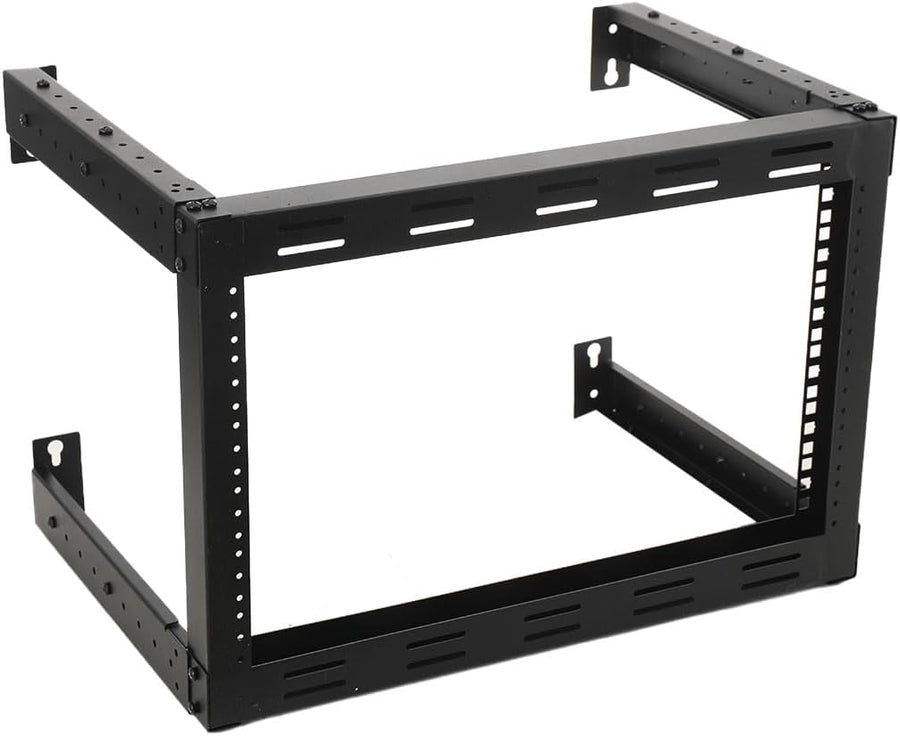 6U Wall Mount Open Frame Rack 19 Inch Adjustable Depth