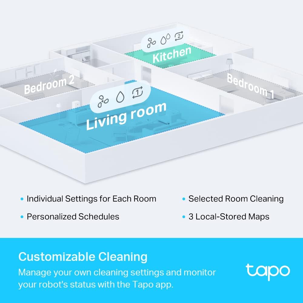 Robot Vacuum Mop 4200Pa Self Empty LiDAR Mapping 70 Days WiFi
