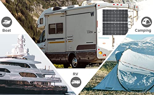 100W Flexible Solar Panel 12V Waterproof RV Boat Caravan Roof
