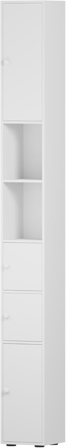 Tall Slim Corner Storage Cabinet 180cm Shelf Door Unit