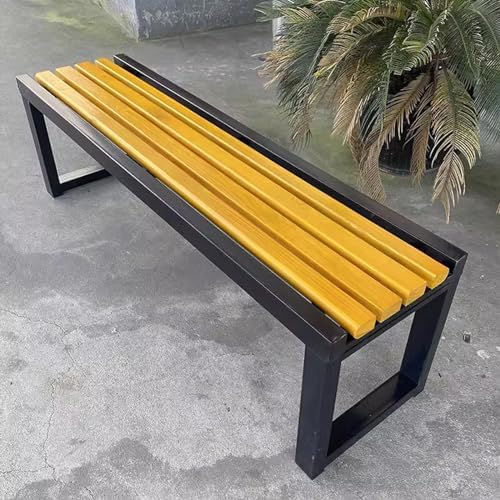 Wood Metal Garden Bench Outdoor Patio Seat Weatherproof White