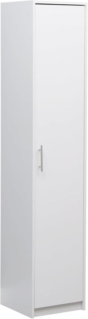 Tall Slim Storage Cabinet Black 1 Door 3 Shelf Unit