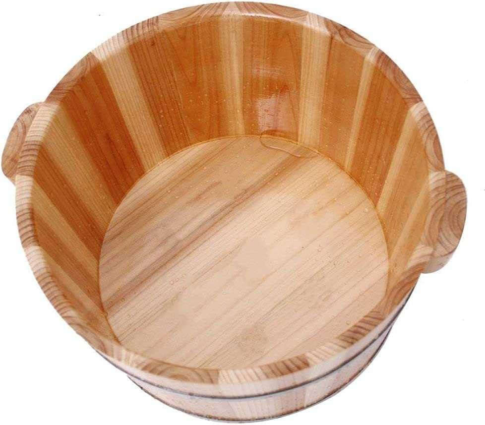 Solid Wood Foot Soak Barrel Spa Tub Pedicure Bucket Leakproof