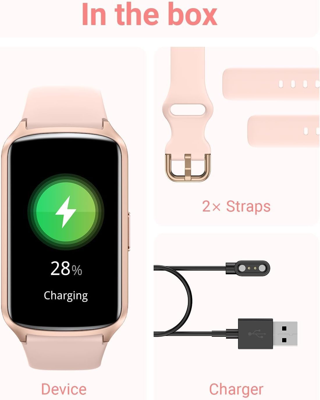 Fitness Tracker Heart Sleep 24 Sports 5ATM Watch