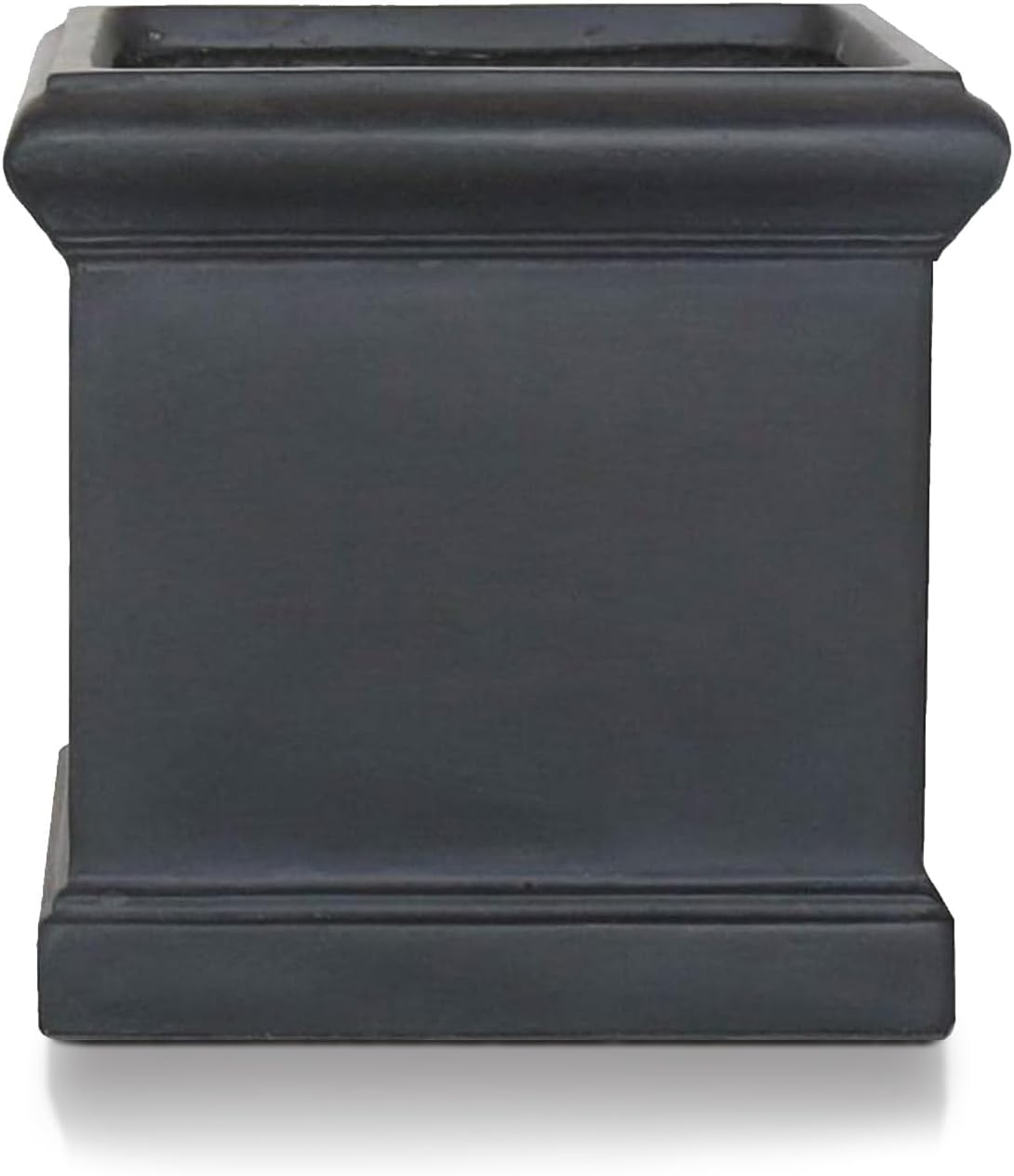 35cm Square Planter Black Slate Effect Garden Flower Pot