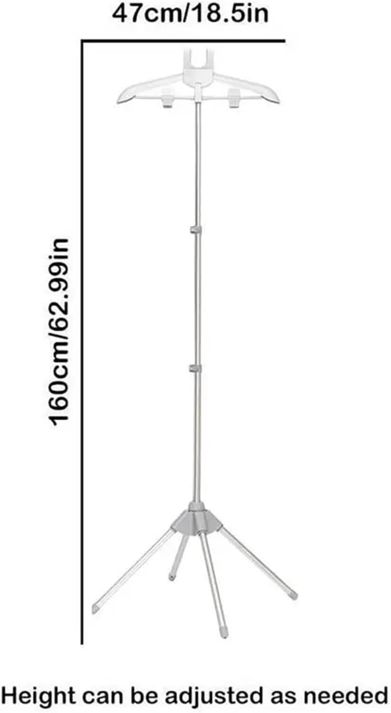 Clothes Steamer Stand Adjustable Foldable Garment Rack Hanger