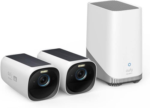 4K Wireless Outdoor Security Camera 2 Cam Kit Solar AI No Fee