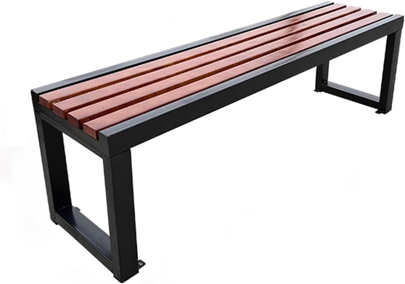 3 Seater Garden Bench 1.2m Wood Metal Outdoor Patio Park Seat