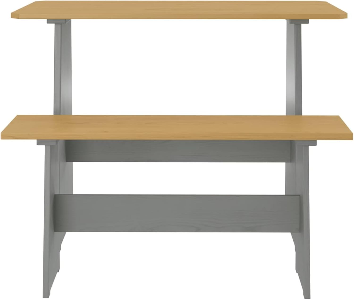 Wooden Dining Table & Bench Set Pine Outdoor Garden