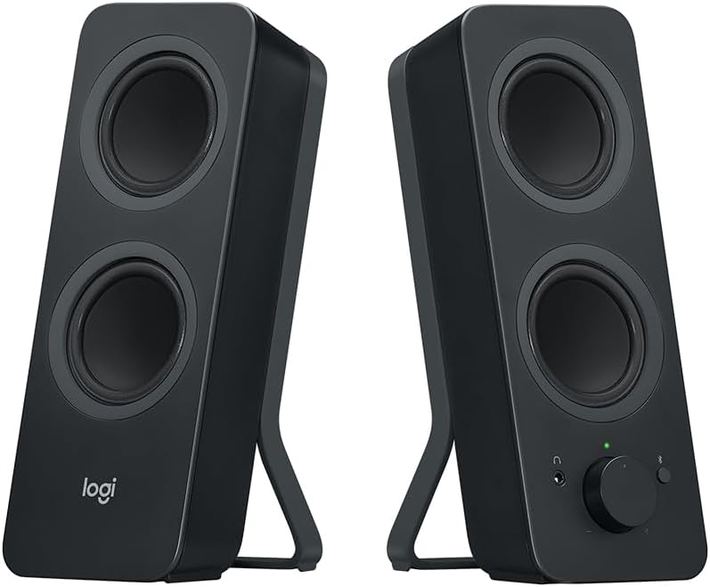 Bluetooth PC Speakers Stereo Desktop Audio 10W AUX Multi-Device
