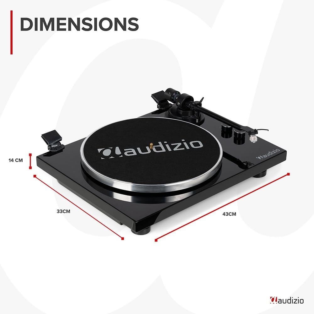 Wireless Bluetooth Vinyl Turntable Hi-Fi Record Player Dual Speed