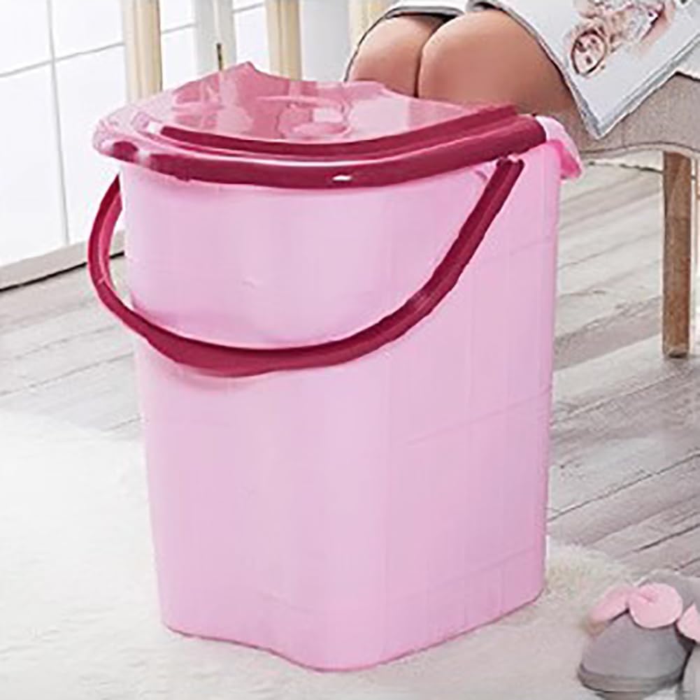 Large Deep Foot Bath Basin Calf Soak Spa Bucket Wheels Drain